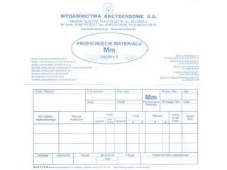 Przesunięcie międzymagazynowe Mm, 1/3 A4, 100 kart, wielopozycjowe, samokopia, GM-111A-S