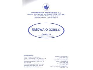 Umowa o dzieło, A4, 20x2 karty, samokopia, OS-305-S