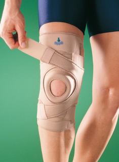 OPPO 1033 Orteza kolana z silikonowym wzmocnieniem rzepki, spiralnymi wzmocnieniami bocznymi oraz zapięciem krzyżowym