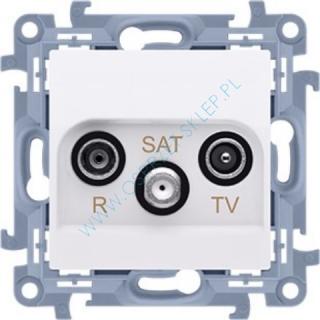 Gniazdo antenowe R-TV-SAT przelotowe Simon 10