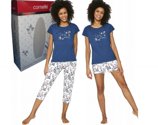 CORNETTE Piżama damska 3-pack "Time is now" 665/204