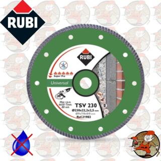 TSV230PRO  Ref.25918 Tarcza diamentowa uniwersalna do materiałów budowlanych, obrzeże Turbo Rubi TSV 230 PRO