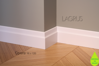 Lagrus Opera Biała listwa 16x120x2440 mm