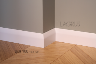 Lagrus Soft 100 Biała listwa 16x100x2440 mm