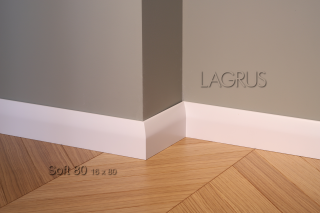 Lagrus Soft 80 Biała listwa 16x80x2440 mm