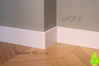 Lagrus Standard 120 Biała listwa 16x120x2440 mm