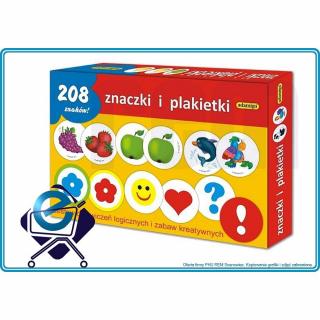ZNACZKI i PLAKIETKI gra edukacyjna 208 znaków +3L