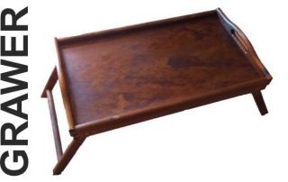 Stolik do łóżka z grawerem Składany stolik do łóżka z grawerem