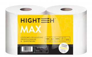 Czyściwo celuloza 200m. HIGHTEH MAX H106, 2w, białe, #258074 / 1 rolka Czyściwo przemysłowe wchłaniające wodę
