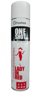 FRESHTEK ONE SHOT neutralizator / odświeżacz powietrza 600ml, atomizer - zapach Lady in Red FRESHTEK - NEUTRALIZATOR ZAPACHÓW "ONE SHOT" - perfumy kobiece