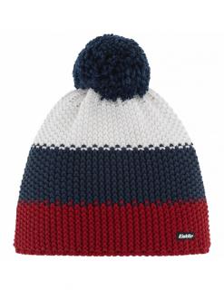 Czapka dziecięca z pomponem Eisbar STAR POMPON KIDS 243 Red-White-Navy
