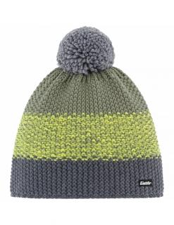 Czapka dziecięca z pomponem Eisbar STAR POMPON KIDS 670 Grey-Green