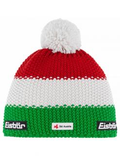 Czapka z pomponem Eisbar STAR POMPON SKA ITALY Green-White-Red