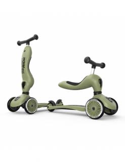 Hulajnoga i jeździk ScootRide Highwaykick1 2w1 Olive + pasek do noszenia GRATIS