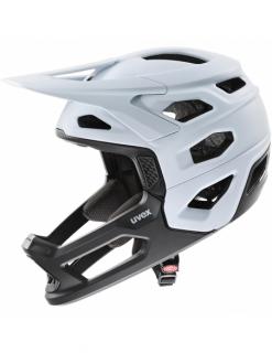 Kask rowerowy full face Uvex Revolt Cloud-Black Mat (odpinana garda)