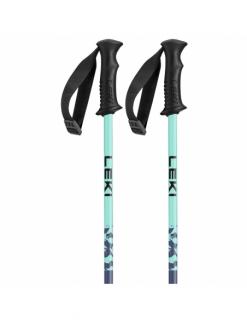 Kije narciarskie Leki Rider Kids Dark Blue/Light Turquoise/White