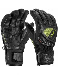 Rękawice narciarskie Leki WCR C-Tech 3D Junior (pięciopalczaste) Black/Ice-Lemon