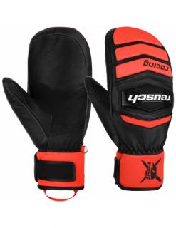 Rękawice narciarskie Reusch Worldcup Warrior GS Junior Mitten (jednopalczaste) Black/Fluo-Red