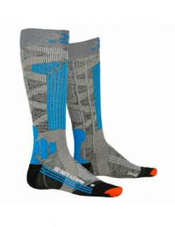 Skarpety narciarskie dla kobiet X-Socks SKI RIDER WOMEN 4.0 Stone Grey Melange/Turquoise