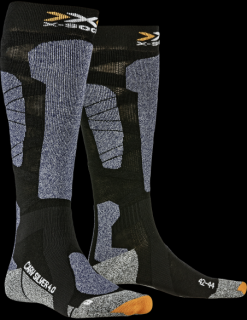 Skarpety narciarskie X-Socks CARVE SILVER UNISEX 4.0 Black/Blue Melange