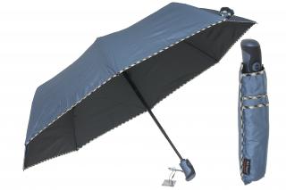Parasol damski pełny automat niebieski metalic