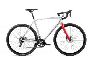 Romet ASPRE 1 28" 2024 srebrno czerwony