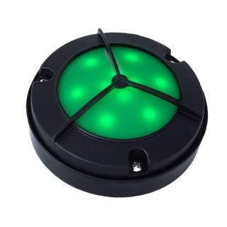 Oprawa elewacyjna LED-12 1,5W lampa fasadowa natynkowa Oprawa LED-12 fasadowa czarna/światło zielone