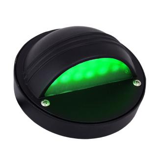 Oprawa elewacyjna LED-14 1,5W lampa fasadowa natynkowa LED-14 Oprawa LED-14 fasadowa czarna/światło zielone