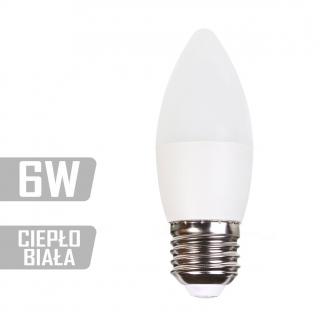 Żarówka LED-CA-6W-E27-WW (CB) 480lm 6W = 40W świeczka Żarówka LED-CA-6W-E27-WW (CB)