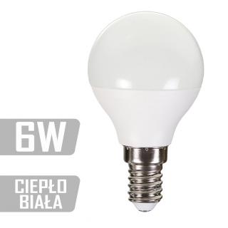 Żarówka LED-GL-6W-E14-WW (CB) 480lm 6W = 40W kulka Żarówka LED-GL-6W-E14-WW (CB)