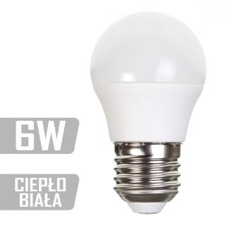 Żarówka LED-GL-6W-E27-WW (CB) 480lm 6W = 40W kulka Żarówka LED-GL-6W-E27-WW (CB)