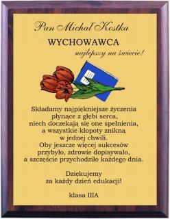 duży Dyplom nauczyciel podziękowanie nauczycielki