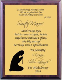 Dyplom Pamiątka Rocznicy Ślubów Zakonnych