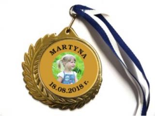 Medal chrzest roczek ZDJĘCIE prezent dla rodziców