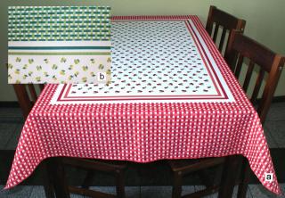 Obrus plamoodporny odpasowany/75x75/02a KRATA / Stain-resistance tablecloth 75x75 02a KRATA (panel printed)