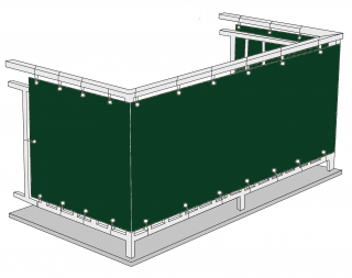 Mata balkonowa Decomat 0,90x5m zielona