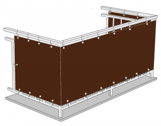 Mata balkonowa Decomat 1,00x3 m brązowa