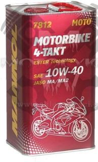 OLEJ MANNOL 10W40 4L MOTORBIKE 4T ESTER TECHNOLOGY SL / JASO MA/MA2 METALOWE OPAKOWANIE