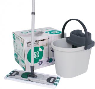 ECO EGO Mop płaski kij składany 130cm wiadro 13l