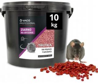 Trutka na myszy i szczury wiadro 10kg ziarno VACO PRO