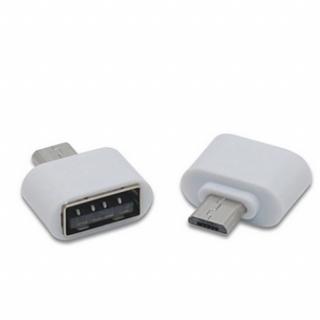 Adapter | Przejściówka USB na micro USB OTG, biała
