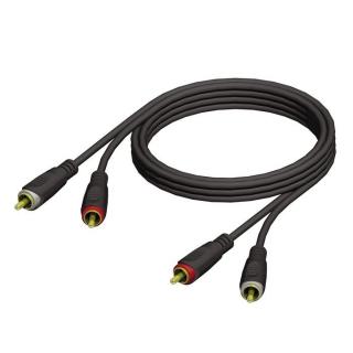 Kabel audio 2 x cinch męskie – 2 x cinch męskie, 3m, Adam Hall by Procab