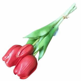 Bukiet Tulipan gumowy czerwony 3szt