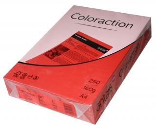 PAPIER  COLORACTION Czerwony/Chile , Papier do kopiowania, bezdrzewny ECF, 80g/m2, 210mm x 297mm, A4, LG, ryza 500 ark