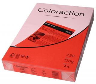 PAPIER  COLORACTION   koralowy/Chile, Papier do kopiowania, bezdrzewny ECF, 160g/m2, 210mm x 297mm, A4, LG, ryza 250 ark.
