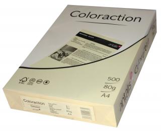 PAPIER  COLORACTION  ółty jasny pastel/Desert, Papier do kopiowania, bezdrzewny ECF, 160g/m2, 210mm x 297mm, A4, LG, ryza 250 ark.,