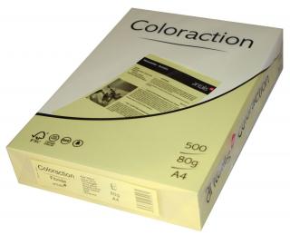 PAPIER  COLORACTION żółty pastelowy/Florida, Papier do kopiowania, bezdrzewny ECF, 160g/m2, 210mm x 297mm, A4, LG, ryza 250 ark.,