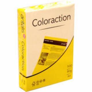 PAPIER COLORACTION   żółty/Sevilla, Papier do kopiowania, bezdrzewny ECF, 80g/m2, 420mm x 297mm, A3, SG, ryza 500 ark