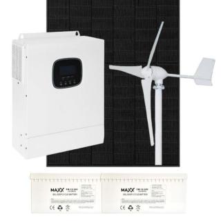 Elektrownia WIATROWO-FOTOWOLTAICZNA 3,4 kW - 6 x Panel 440W JA SOLAR + Turbina 800W + Inwerter Off Grid ESB 7kW