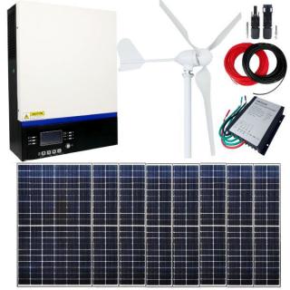 Elektrownia WIATROWO-FOTOWOLTAICZNA 3,6kW - 8 x Panel 385W JA SOLAR + Turbina 600W + Inwerter Off Grid